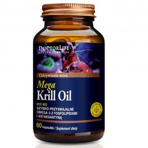 Mega Krill Oil Omega 3 EPA & DHA olej z kryla 600mg suplement diety 60 kapsułek