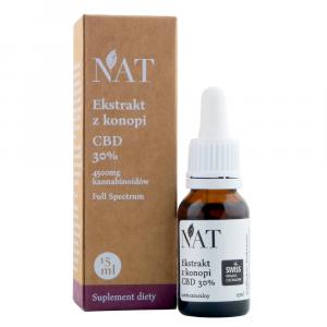 NAT Olejek - ekstrakt z konopi 30% CBD 15ml