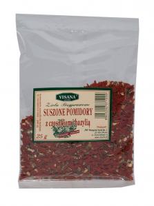 Visana − Suszone pomidory z czosnkiem i bazylią − 25 g