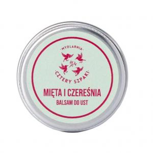 Mydlarnia Cztery Szpaki − Mięta i czereśnia, balsam do ust − 15 ml