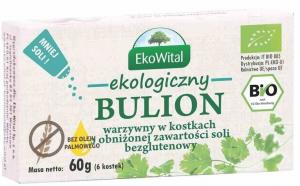 EkoWital − Bulion warzywny w kostkach o obniżonej zawartości soli bezgl. BIO − 60 g