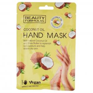 Beauty Formulas Maska na dłonie z olejem kokosowym