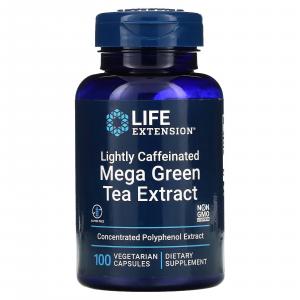 LIFE EXTENSION Lightly Caffeinated Mega Green Tea Extract - Zielona Herbata ekstrakt 725 mg (100 kaps.)