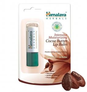 Himalaya Herbals − Intensywnie nawilżający balsam do ust z masłem kakaowym − 4,5 g