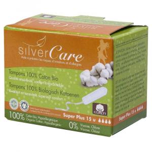 Silver Care tampony bez aplikatora z bawełny organicznej Super Plus 15szt