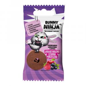 Bunny Ninja - Przekąska owocowa o smaku jabłko-malina-czarna porzeczka 15 g