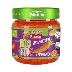 Primavika − Bio Kids, pasta warzywna z marchewką bezglutenowa BIO − 160 g