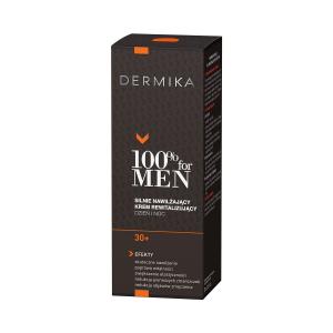 Dermika 100% for Men Krem 30+ silnie nawilżający i rewitalizujący na dzień i noc 50ml