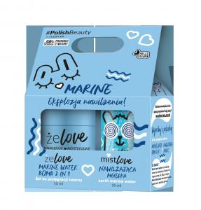 Floslek - ŻeLove zestaw prezentowy Marine (żel do twarzy - 50ml+mgiełka nawilżająca - 95ml)