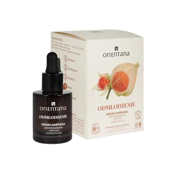 Orientana ASHWAGANDHA Serum-ampułka ODMŁODZENIE Ashwagandha Peptydy Koenzym Q10