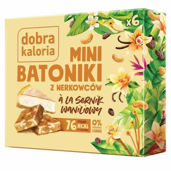 Mini batoniki z nerkowców a'la sernik waniliowy (6x17g) DOBRA KALORIA - KUBARA