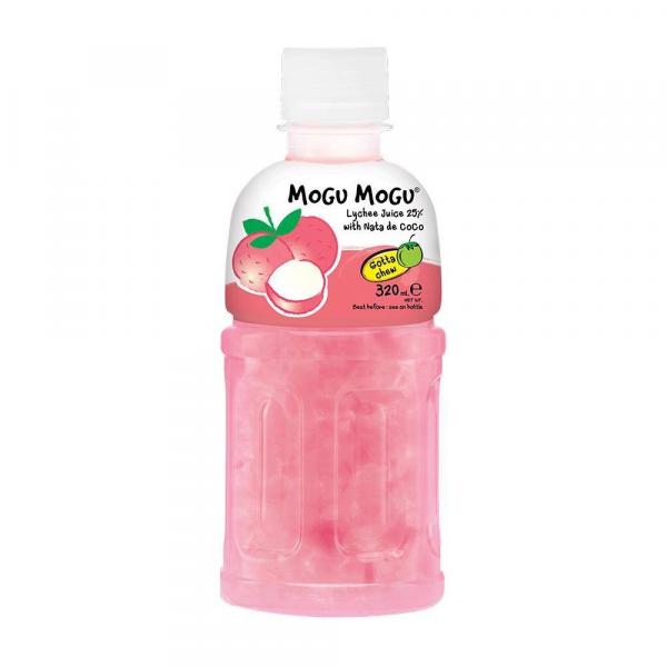 Mogu Mogu − Napój o smaku liczi z kawałkami galaretki kokosowej − 320 ml