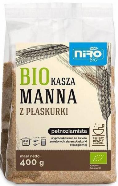 Niro − Kasza manna z płaskurki pełnoziarnista BIO − 400 g