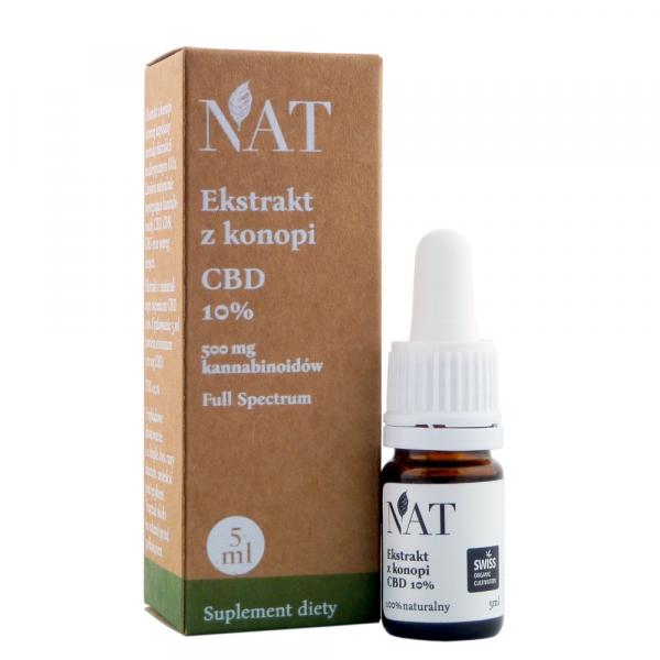 NAT Olejek - ekstrakt z konopi 10% CBD 5ml (mini)