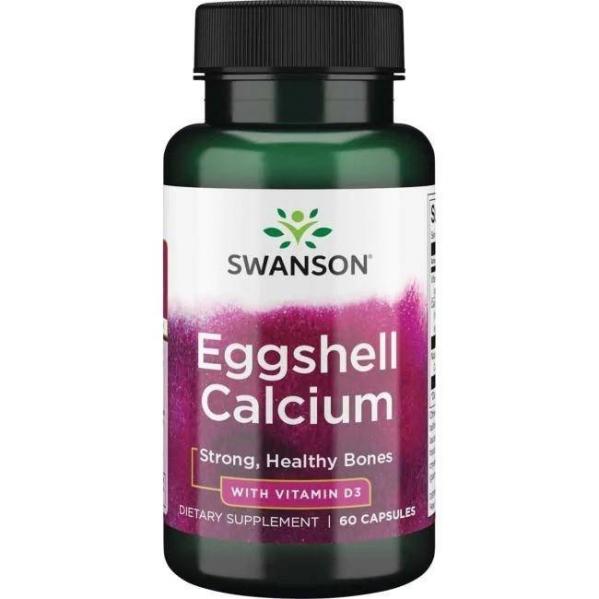 Swanson Eggshell Calcium + Witamina D3 60 T