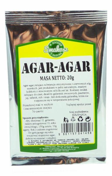 SMAKOSZ Agar-Agar naturalny zagęstnik 20g