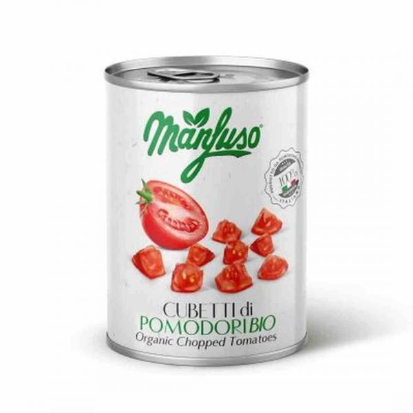 Manfuso − Pomidory w kawałkach BIO − 400 g