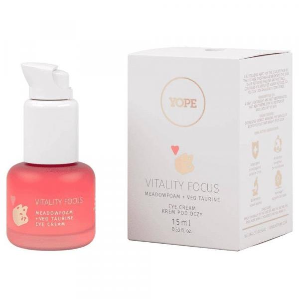 Yope - Vitality Focus krem pod oczy Piana Łąkowa + Wege Tauryna 15ml