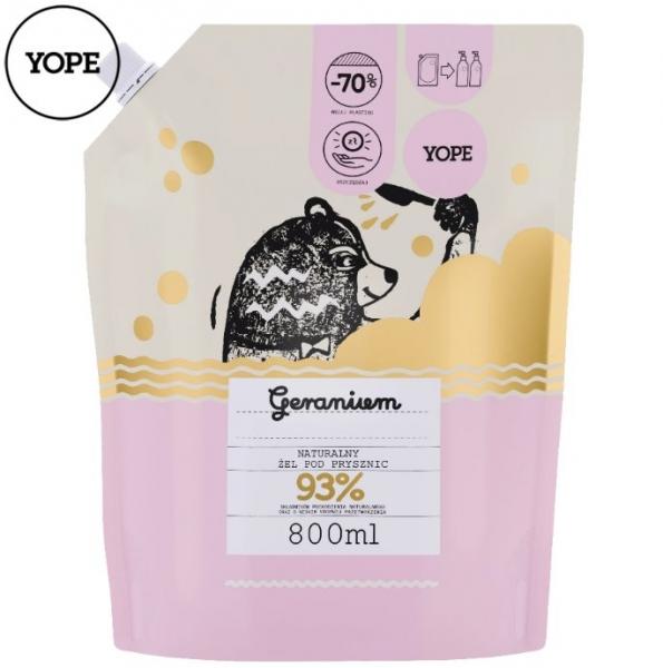 Yope - Naturalny ŻEL POD PRYSZNIC Geranium, 800ml