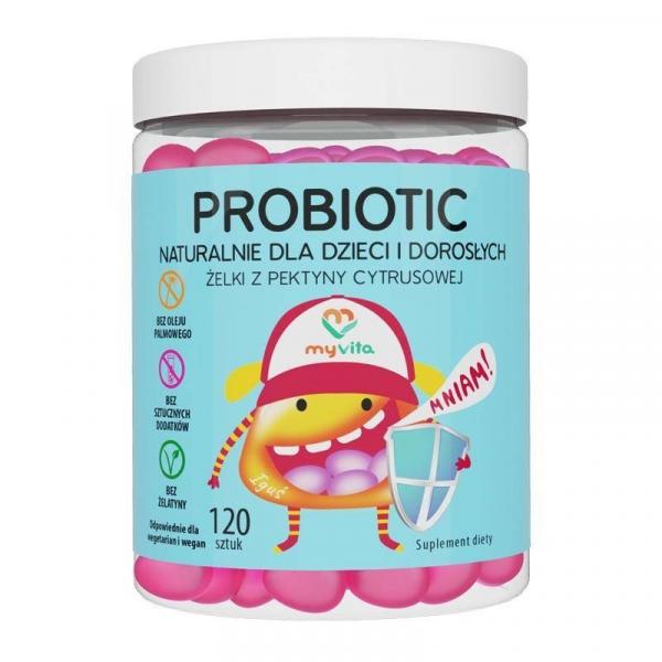 Myvita Żelki Naturalne Probiotic 120 szt jelita