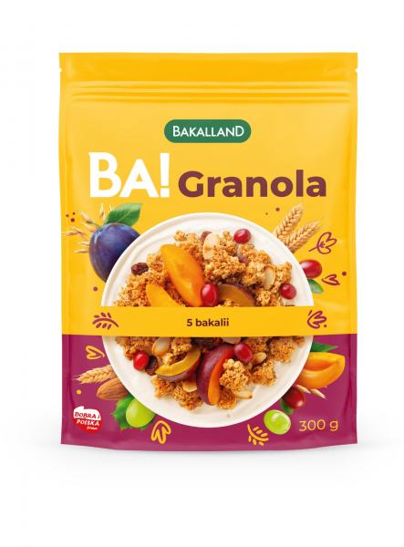 Bakalland BA! Granola 5 bakalii 300g pełnoziarnista