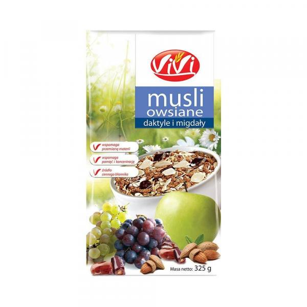 Vivi − Musli owsiane daktylowo-migdałowe − 350 g