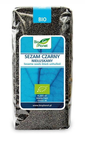 Bio Planet − Sezam czarny niełuskany BIO − 500 g