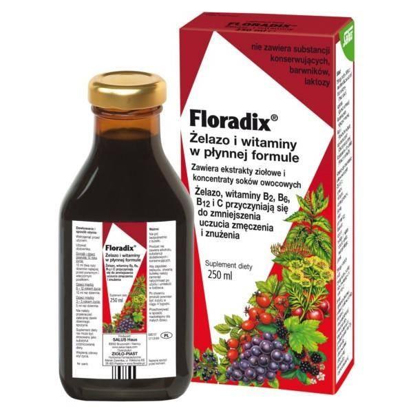 Zioło-Piast Floradix Żelazo I Witaminy 250 Ml Płyn