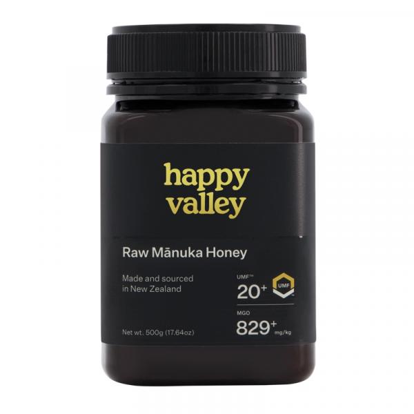 HAPPY VALLEY Miód Manuka UMF 20+ (MG 829+) 500g