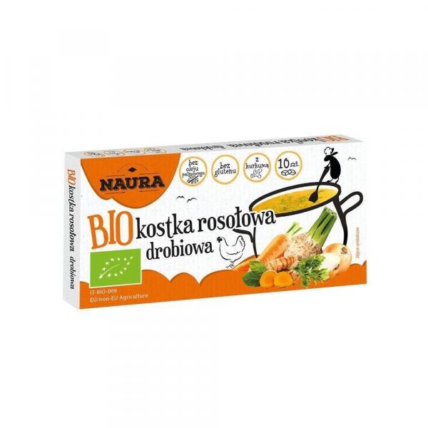 Naura − Kostka rosołowa drobiowa BIO − 100 g