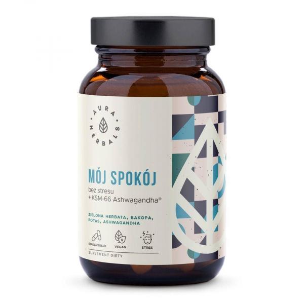 AURA HERBALS Mój spokój, bez stresu + KSM-66 Ashwagandha 60 kaps.