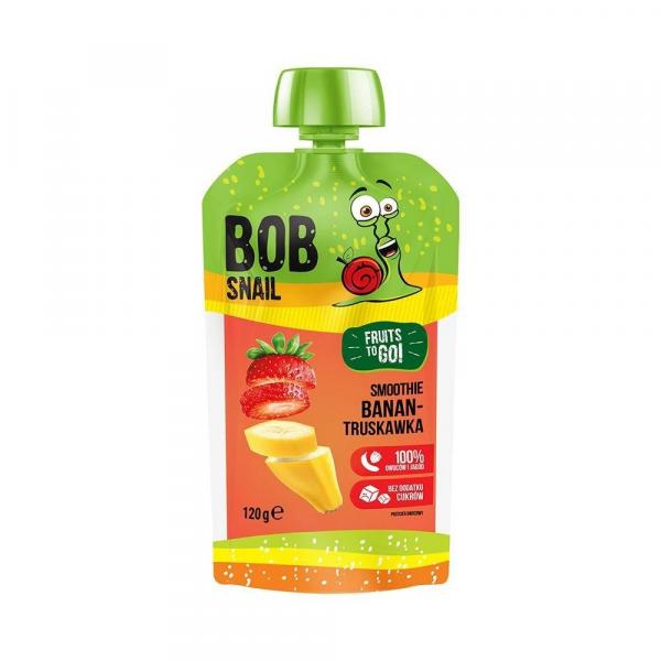 Smoothie bananowo-truskawkowe bez dodatku cukru Bob Snail, 120g