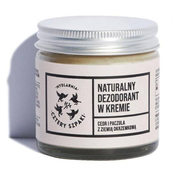 Naturalny dezodorant w kremie z ziemią okrzemkową Cedr i Paczula 60ml