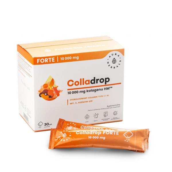 Aura Herbals - Colladrop Forte kolagen morski 10000 mg - 30 sasz.