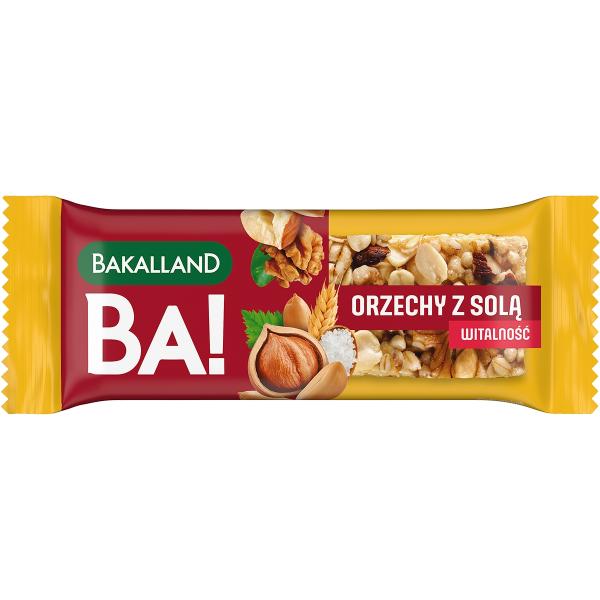 Bakalland BA! Baton zbożowy Orzechy z solą - WITALNOŚĆ - 35g