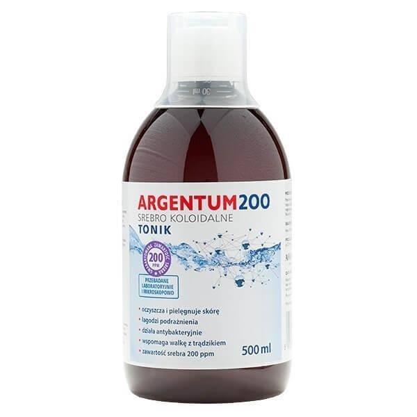 Aura Herbals, Argentum200 tonik (200 ppm) srebro Koloidalne, 500ml