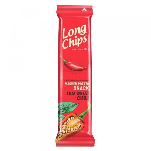 Long Chips − Chipsy ziemniaczane o smaku słodkiej papryki chili − 75 g