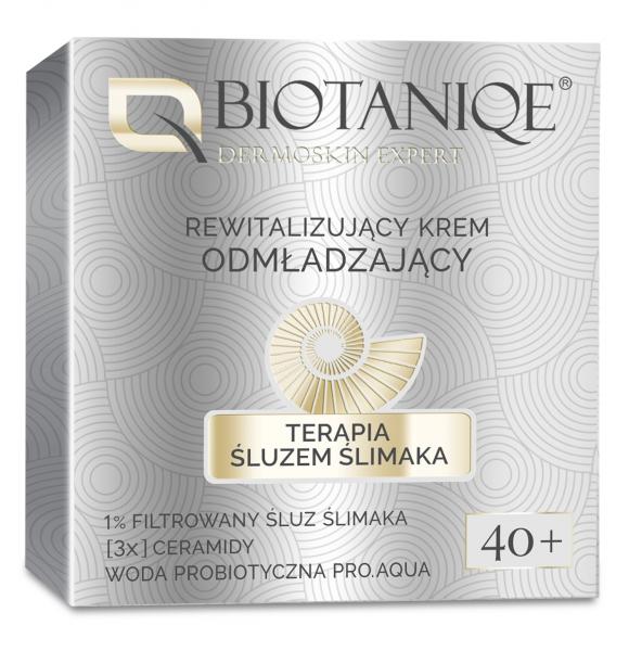 Biotaniqe, Terapia Śluzem Ślimaka, Rewitalizujący Krem Odmładzający 40+, 50 ml