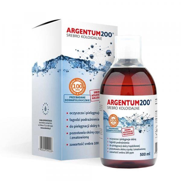 Aura Herbals, Argentum 200 Srebro Koloidalne 100ppm, tonik, 500 ml