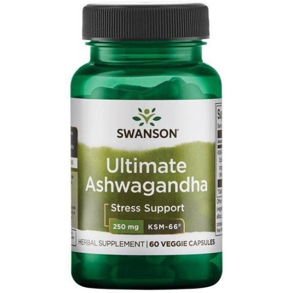 Swanson Ashwagandha Ksm-66 250 Mg 60 K