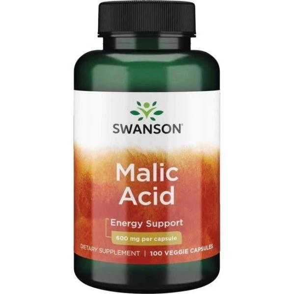 SWANSON Malic Acid - Kwas jabłkowy (100 kaps.)