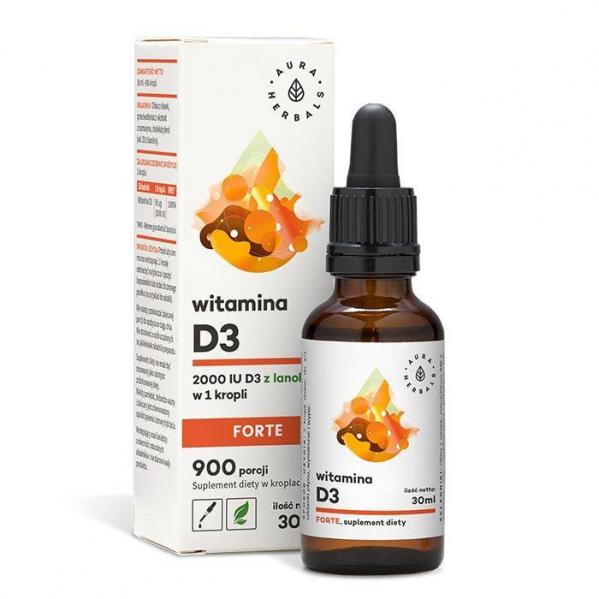 Aura Herbals − Witamina D3 Forte w kroplach − 30 ml