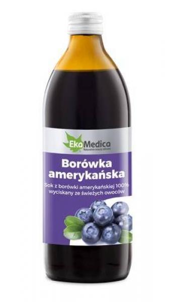 Ekamedica Borówka Amerykańska 0,5L Sok 100%