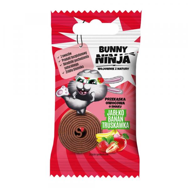 Bunny Ninja - Przekąska owocowa o smaku jabłko truskawka banan 15 g