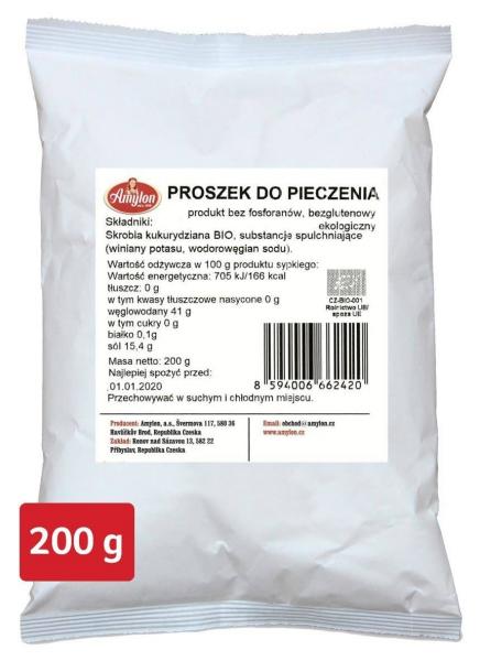 Amylon − Proszek do pieczenia bezglutenowy BIO − 200 g