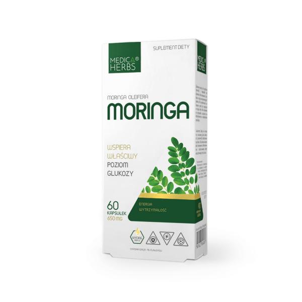 MEDICA HERBS Moringa 650mg, 60 kaps.