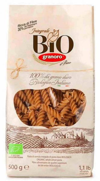 Granoro − Makaron fusilli pełnoziarnisty BIO − 500 g