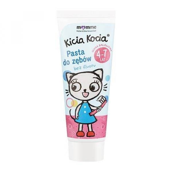 Kicia Kocia pasta do zębów bez fluoru 4-7 lat Guma Balonowa 50ml