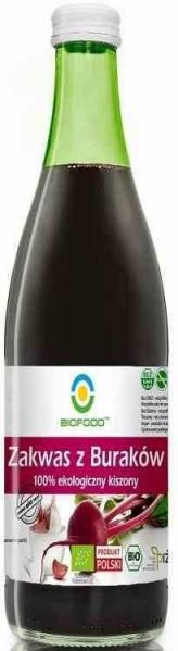 ZAKWAS Z BURAKÓW KISZONYCH BEZGLUTENOWY BIO 500 ml - BIO FOOD