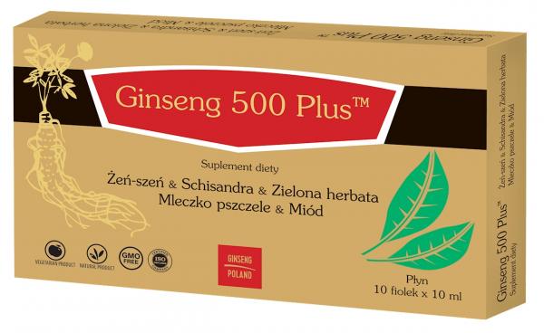 Ginseng Poland − Ginseng 500 Plus − 10 x 10 ml